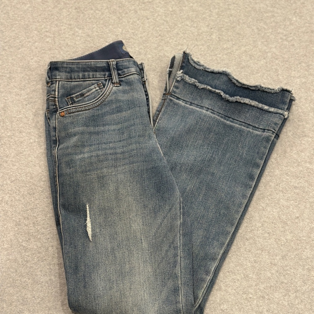 Democracy Absolution Distressed Blue Flare Jeans